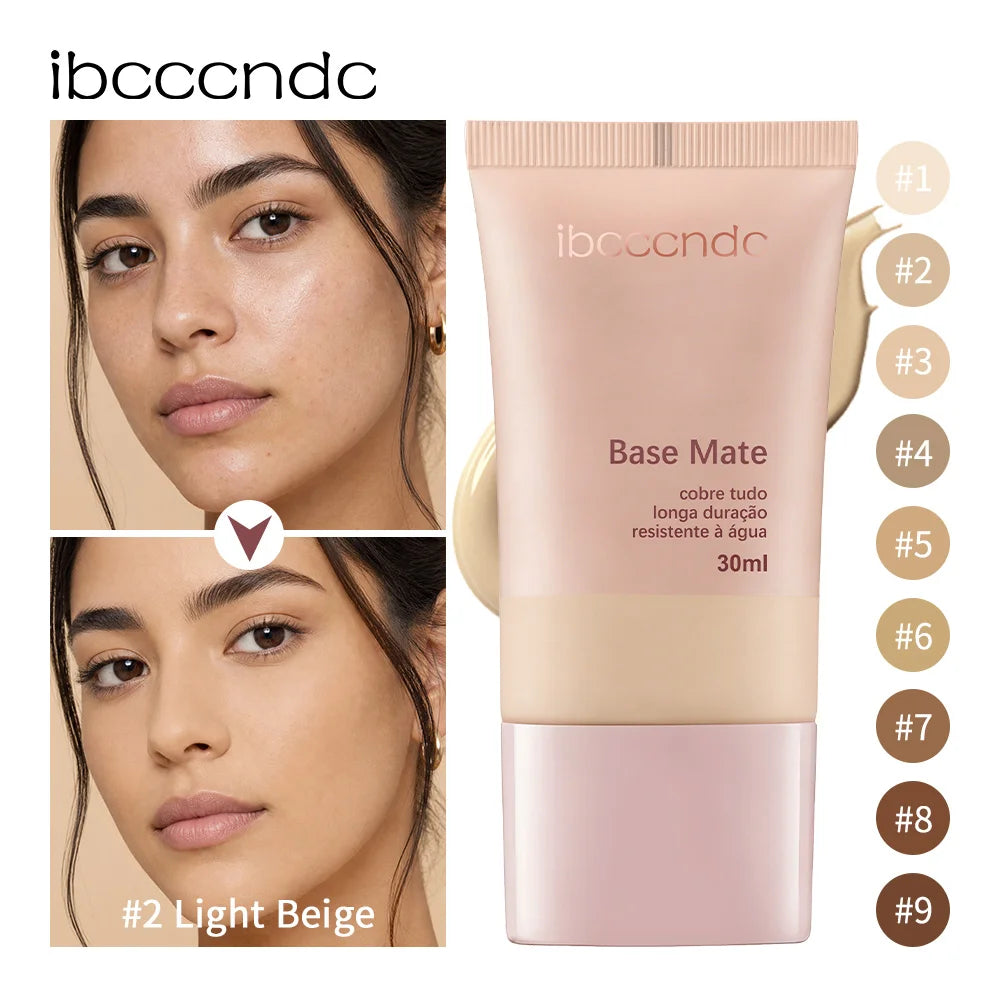 Liquid Matte Foundation Natural Waterproof Coverage Face Makeup