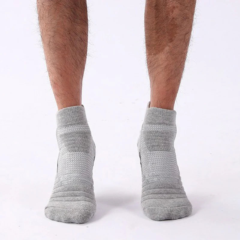 Polyester Elastane Ankle Athletic Sports Socks