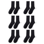 Polyester Elastane Blend Crew Socks 6 or 12 Pairs