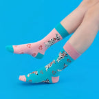 Cotton Blend Fox Pattern Mid Calf Unisex Socks