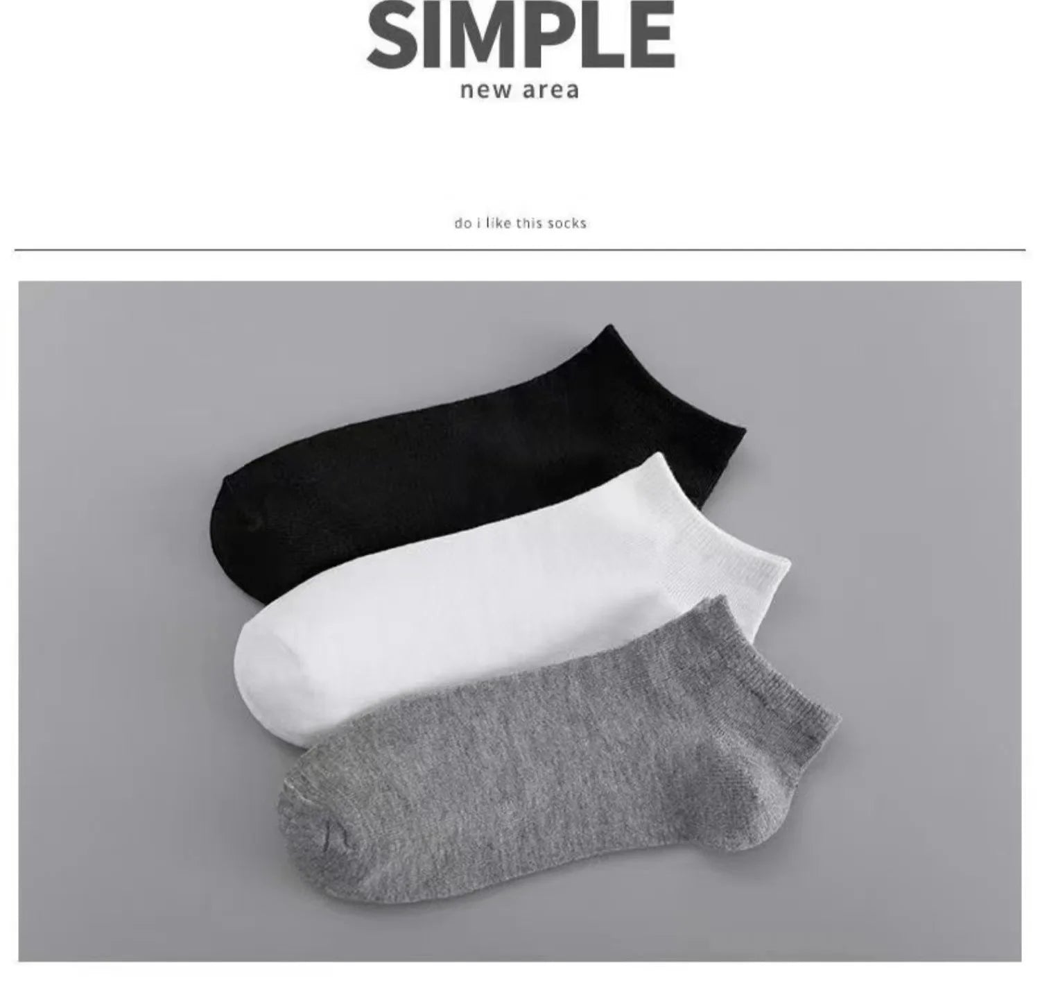 Polyester Nylon Ankle Socks Five Pack - 10