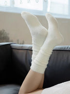Polyester Elastane Warm Fuzzy Mid Tube Socks