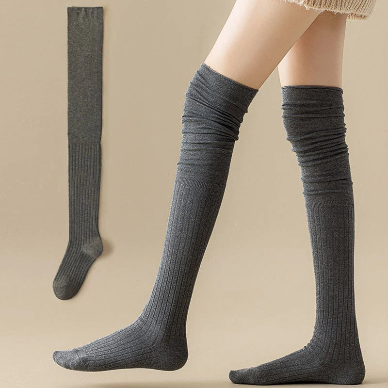 Polyester Elastane Knee High Socks for Women - 8
