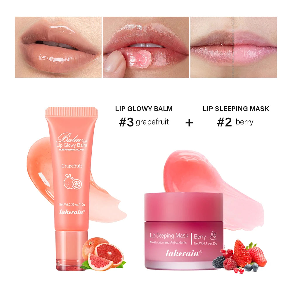 Moisturizing Lip Balm and Sleeping Mask Set - 38