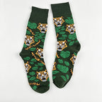 Polyester Elastane Animal Print Mid Calf Socks