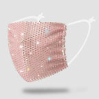 Nylon Rhinestone Decorative Face Mask
