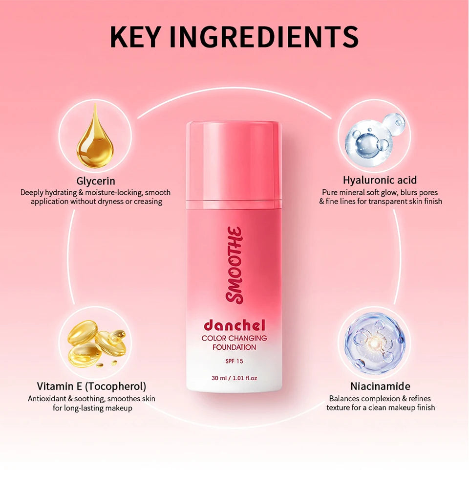 Color Changing Cream Foundation Skin Tone Matching Makeup 30ml