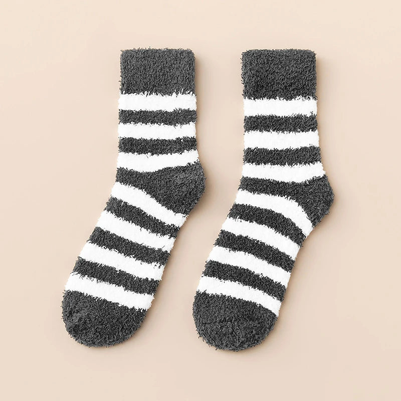 Polyester Elastane Warm Winter Crew Socks