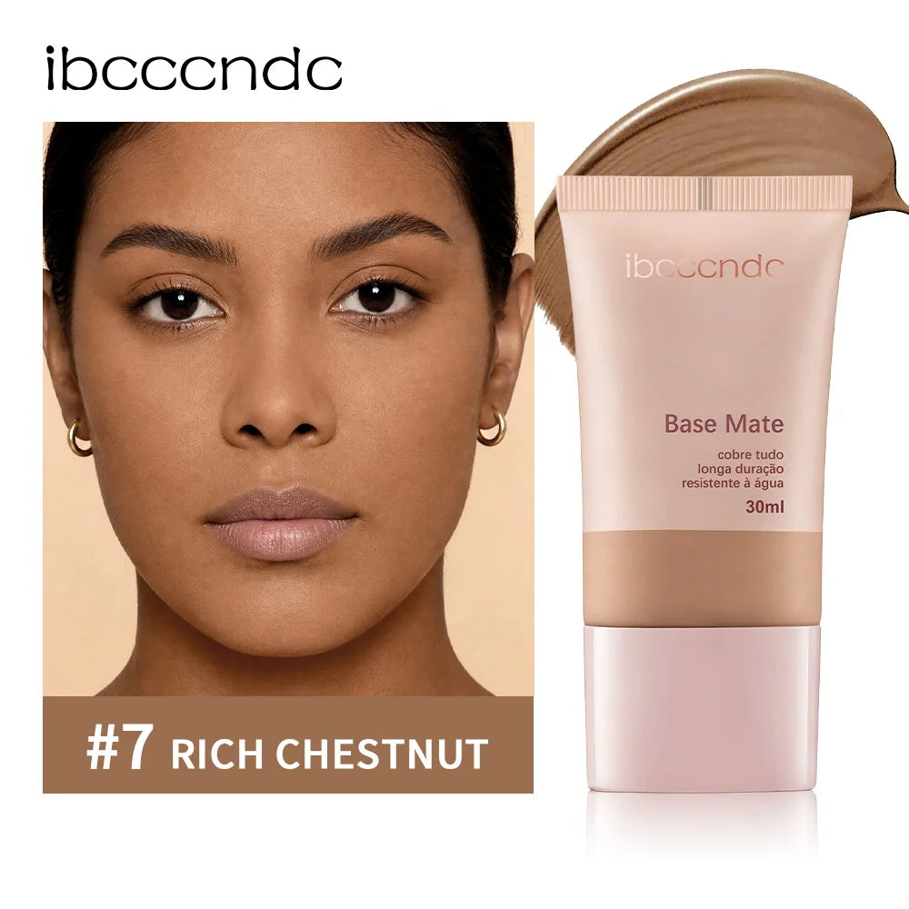 Liquid Matte Foundation Natural Waterproof Coverage Face Makeup