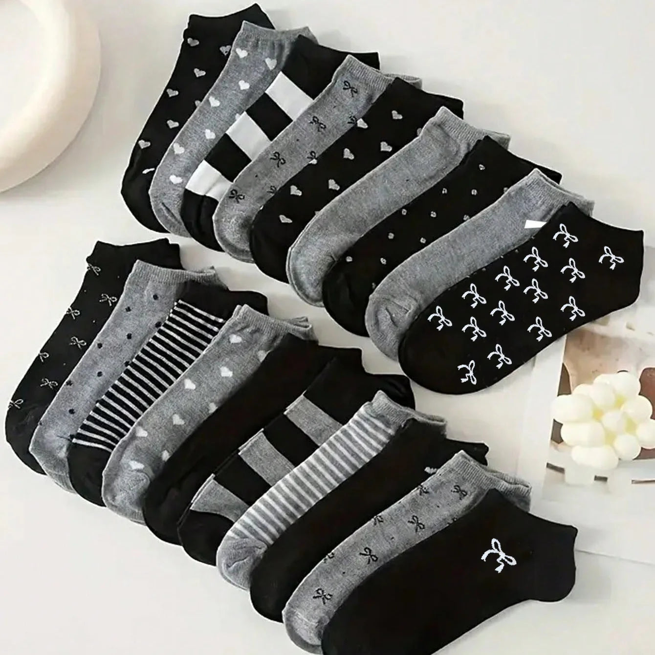 Polyester Elastane Low Cut Socks Multipack - 1