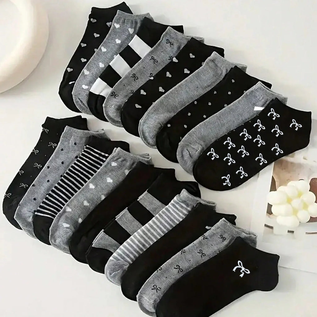 Polyester Elastane Low Cut Socks Multipack