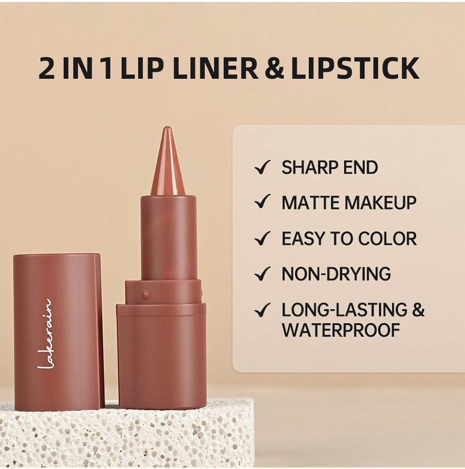 Matte Velvet Lip Liner And Lipstick Duo - 9