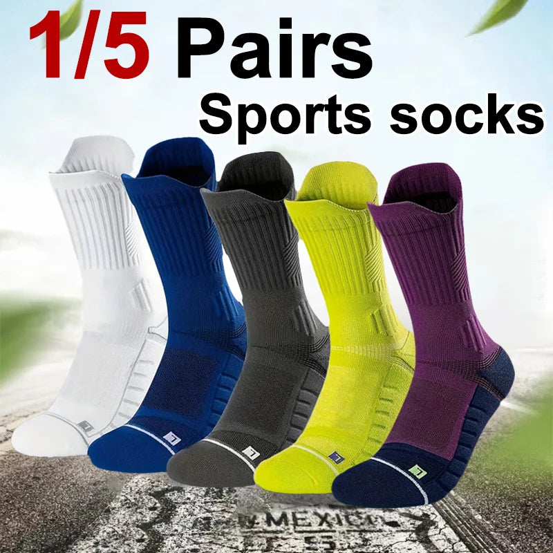 Nylon Elastane Men Athletic Sport Socks
