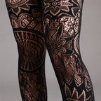 Geometric Lace Pattern Nylon Pantyhose