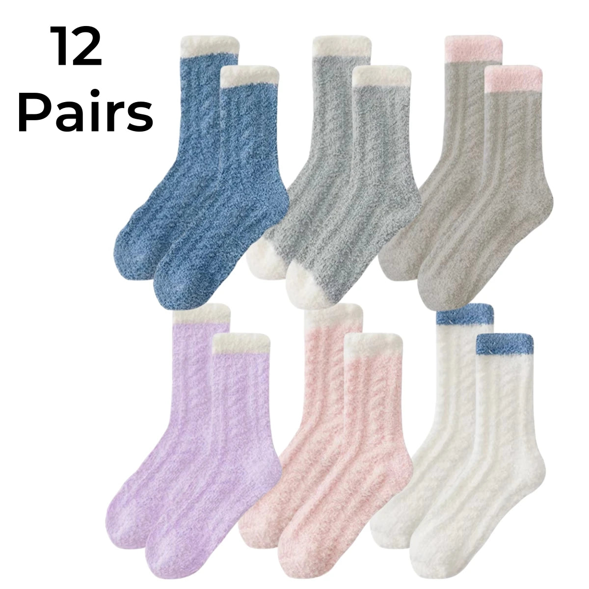 Polyester Elastane Fuzzy Winter Socks for Women