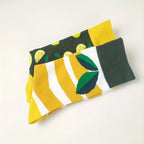 Cotton Lemon Print Mid Calf Casual Socks
