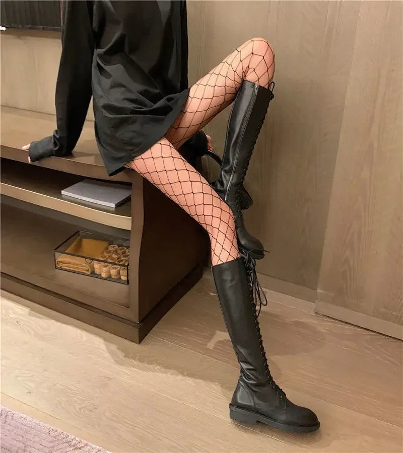 Nylon Fishnet Pantyhose Stretchy Mesh Tights