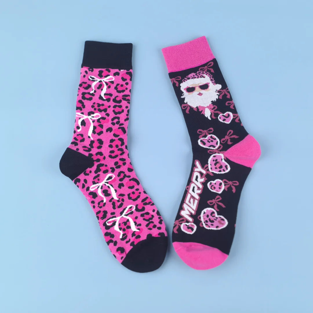 Cotton Blend Mid Calf Holiday Socks - 2
