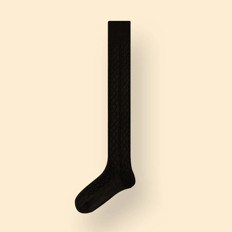 Wool Blend Knit Knee High Socks - 18