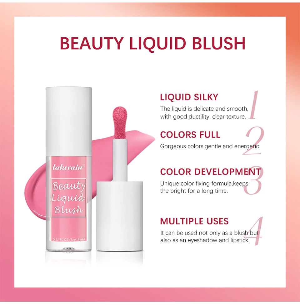 Liquid Blush Face Cheek Tint Waterproof Long Lasting Pigmented Makeup