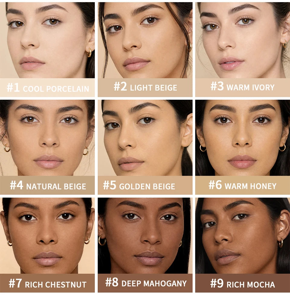 Liquid Matte Foundation Natural Waterproof Coverage Face Makeup
