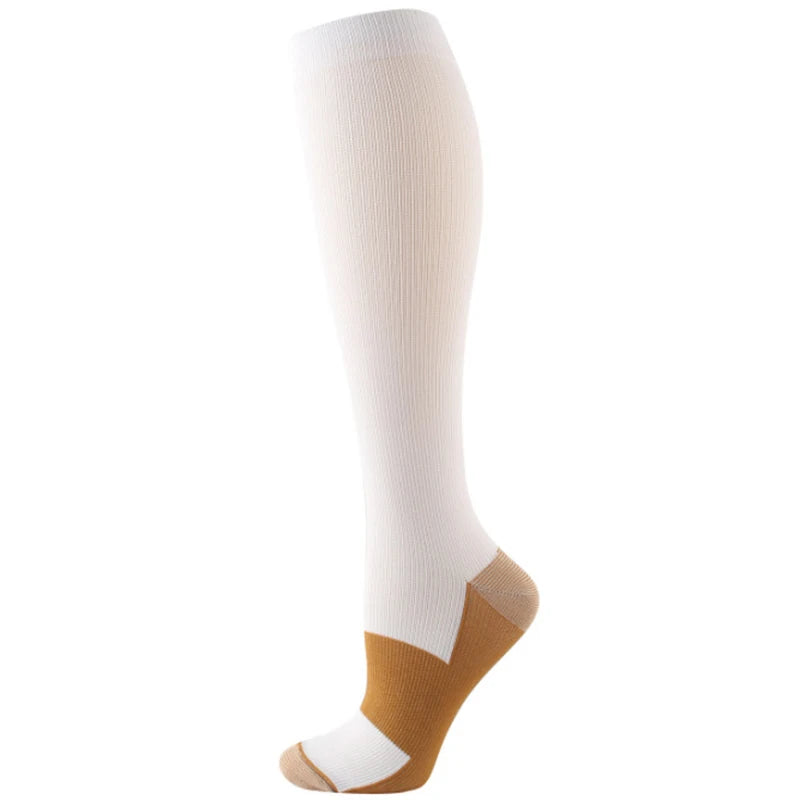 Nylon Spandex Elastic Compression Socks High Tube
