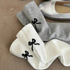 Polyester Elastane Bow Tie Casual Socks
