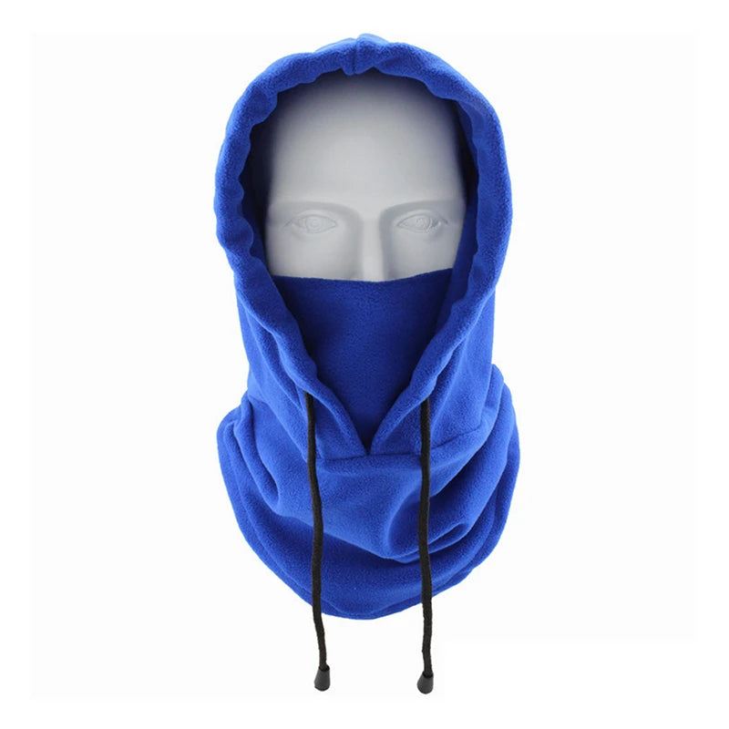 Cotton Polyester Fleece Thermal Hooded Neck Warmer Winter Hat