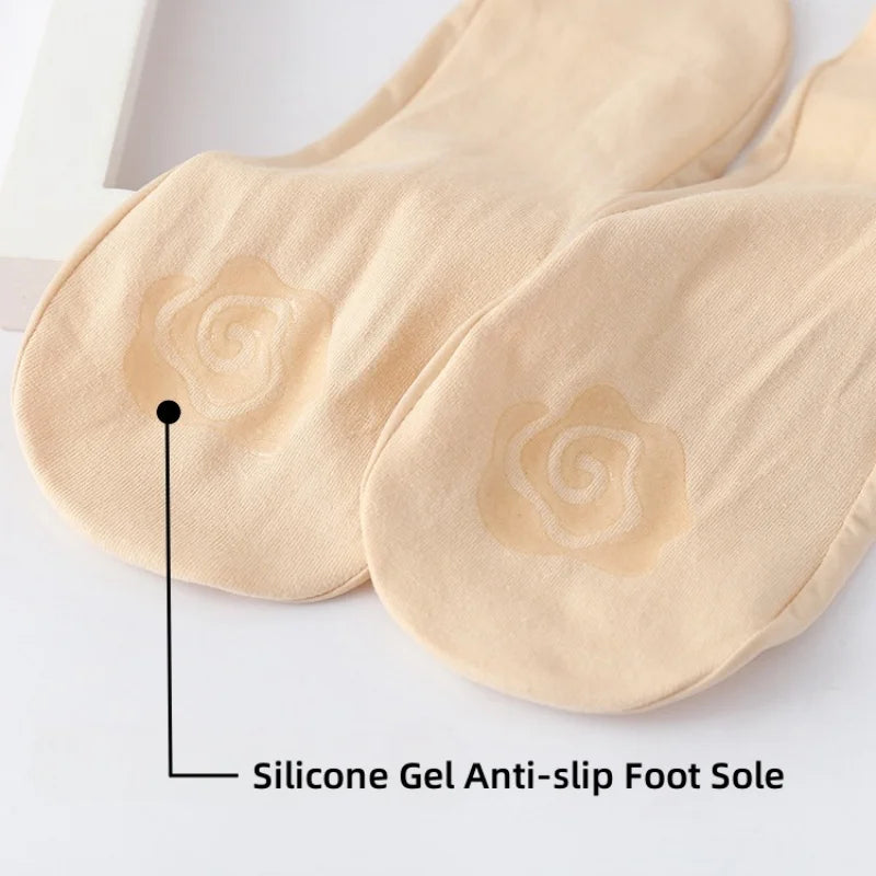 Nylon Elastane Invisible Low Cut Non Slip Liner Socks - 3