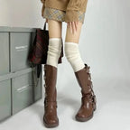Polyester Elastane Knee High Socks for Women