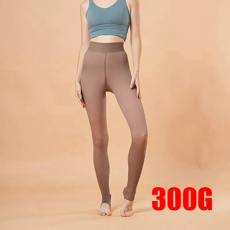 Fleece Lined Nylon Elastane Winter Tights