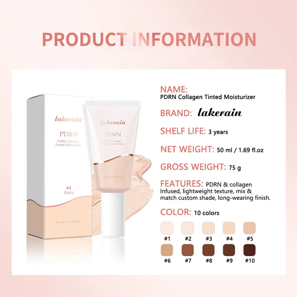 PDRN Collagen Tinted Moisturizer Foundation Cream