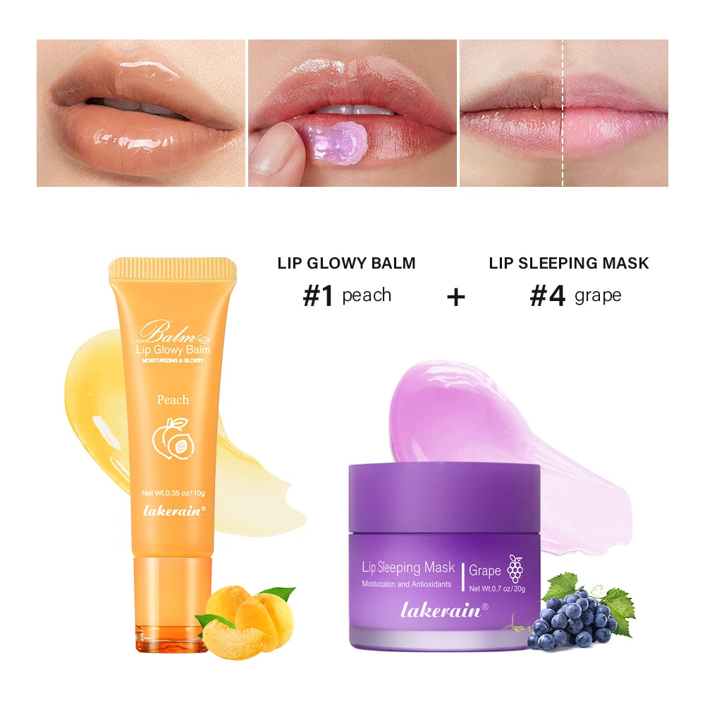 Moisturizing Lip Balm and Sleeping Mask Set