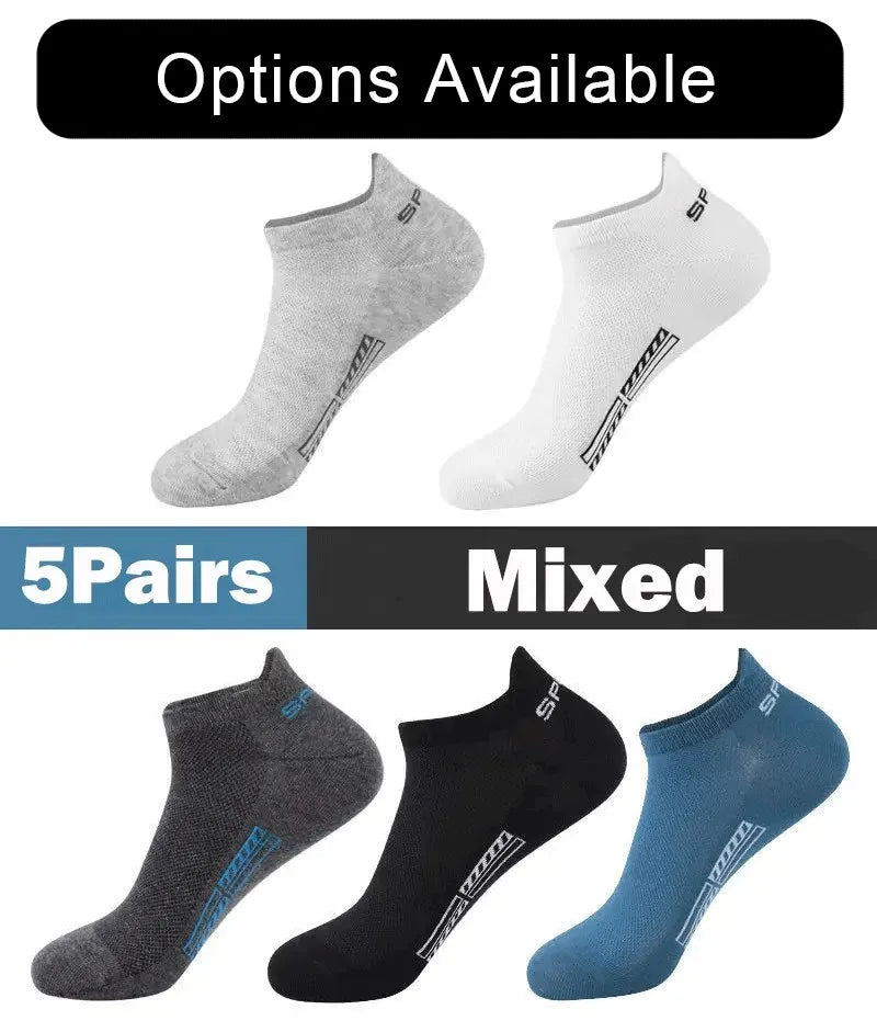 Polyester Elastane Low Cut Casual Mens Socks