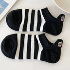 Polyester Elastane Cartoon Low Cut Casual Socks 5 Pair Set