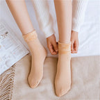 Thick Velvet Fleece Lined Winter Socks for Women