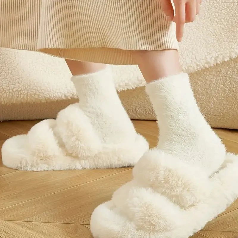 Polyester Elastane Plush Winter Socks
