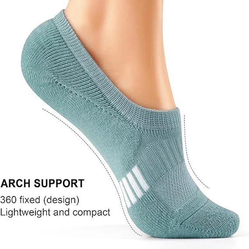 Breathable Polyester Invisible Ankle Socks for Women
