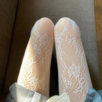 Floral Lace Pattern Mesh Pantyhose Tights