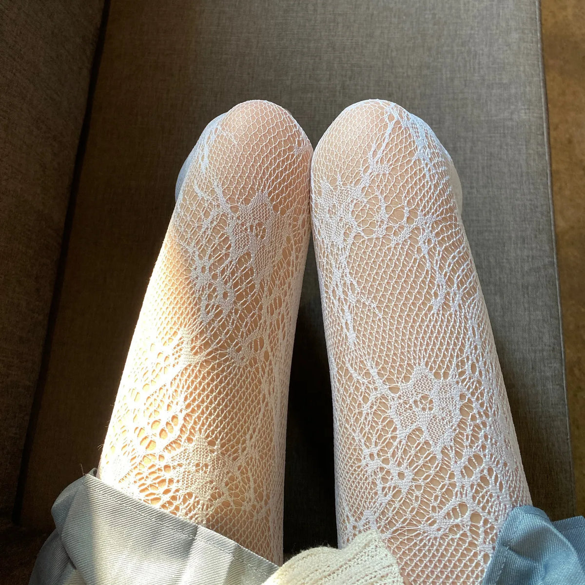 Floral Lace Pattern Mesh Pantyhose Tights