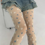 Nylon Star Print Tights For Women