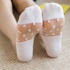 Polyester Elastane Polka Dot Invisible Low Cut Casual Socks