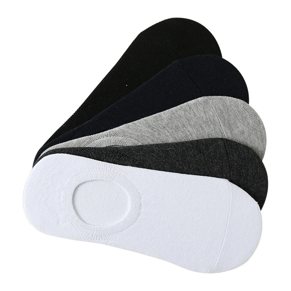 Cotton Low Cut Invisible Mens Ankle Socks 5 Pairs