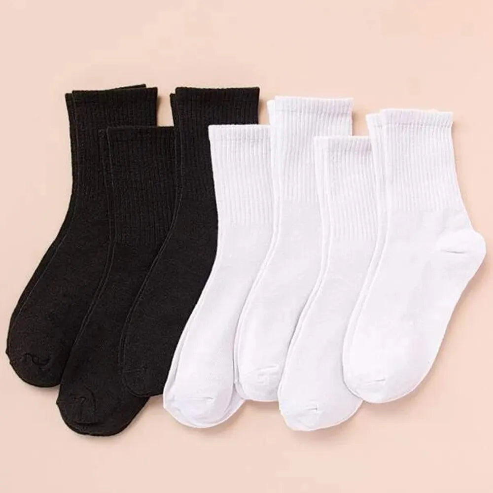 7 Pairs Polyester Elastane Mid Tube Casual Socks - 16
