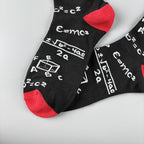 Polyester Elastane Math Formula Print Casual Mid Calf Socks