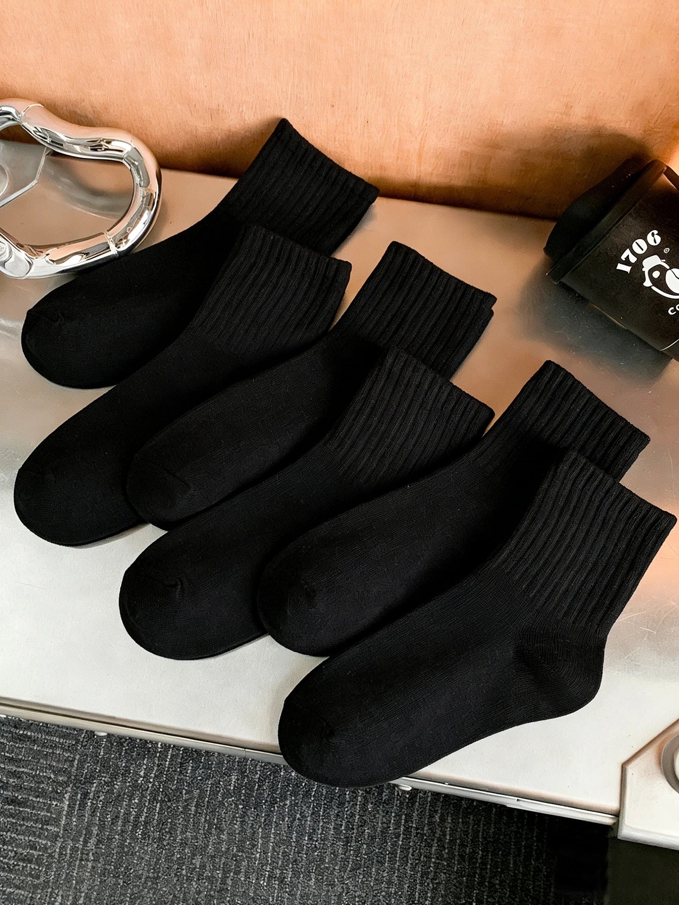 Womens Polyester Elastane Low Tube Casual Ankle Socks 6 Pack - 10