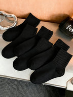 Womens Polyester Elastane Low Tube Casual Ankle Socks 6 Pack