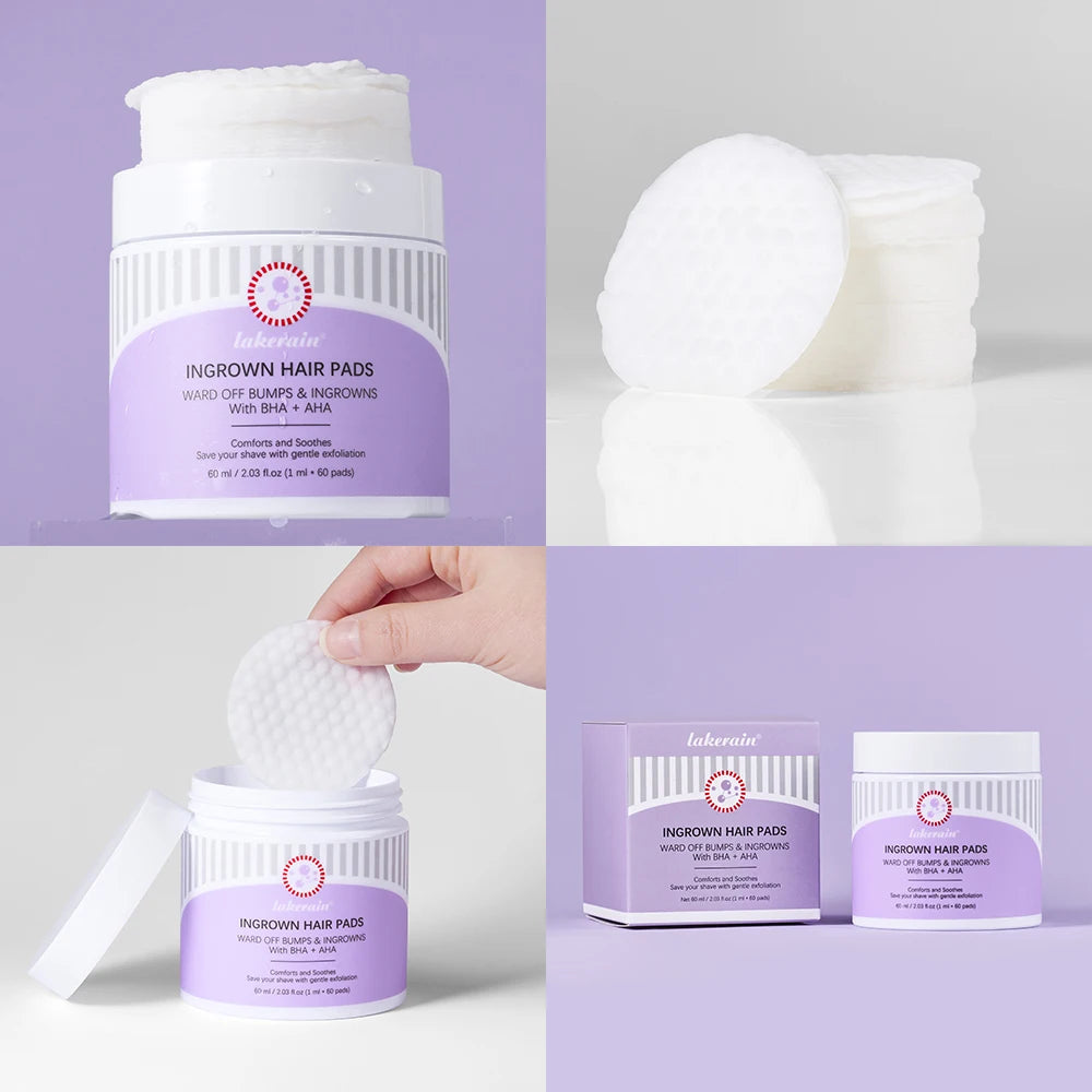 Ingrown Hair Treatment Cotton Pads for Razor Bumps and Exfoliation - 6