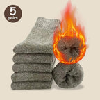 Thick Polyester Elastane Blend Mens Winter Crew Socks