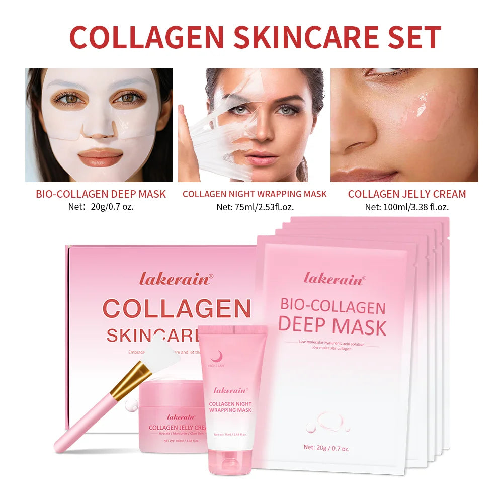 Collagen Skincare Set Deep Nourishment Face Cream and Mask